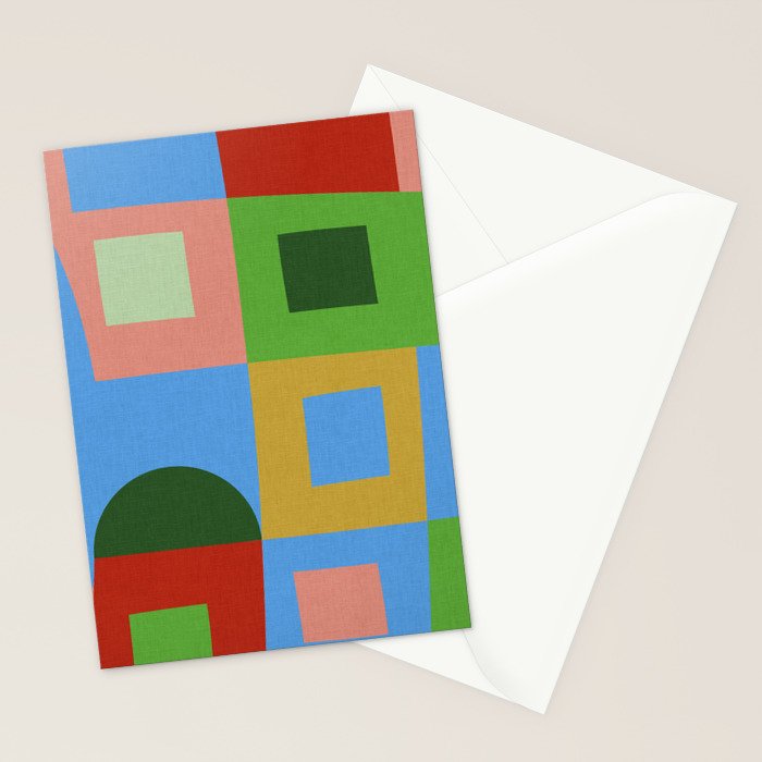 abstract retro vivid fall 5 Stationery Card Gallery Image 2