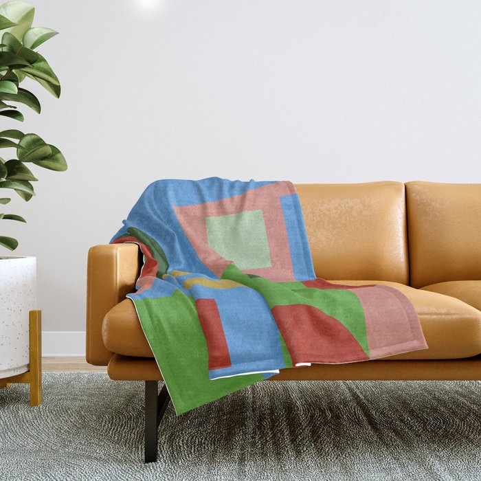 abstract retro vivid fall 5 Throw Blanket Gallery Image 1