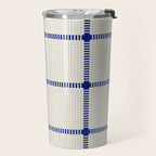Woven Cross Check Cream x Navy Travel Mug Gallery Image 2