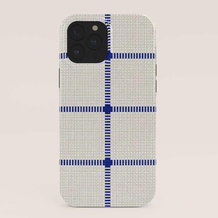 Woven Cross Check Cream x Navy iPhone Case Gallery Image 40