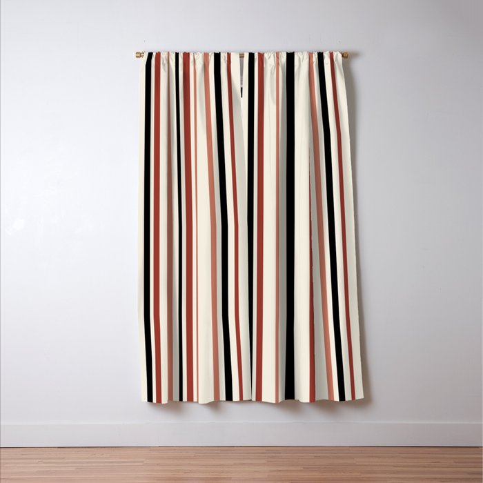Classic Stripes XI - Neutral Pink Window Curtain Gallery Image 3