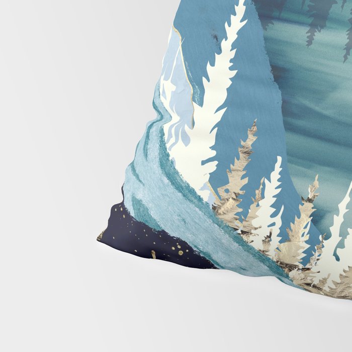 Blue Forest Lake Pillow Sham Gallery Image 4