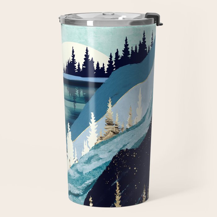 Blue Forest Lake Travel Mug Gallery Image 2