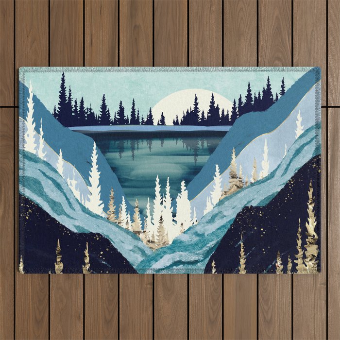 Blue Forest Lake Outdoor Rug Gallery Image 1