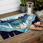 Blue Forest Lake Outdoor Rug Gallery Image 2
