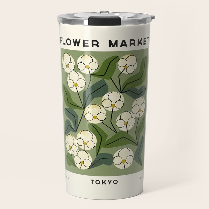 Flower Market No. 6 Travel Mug Gallery Image 1