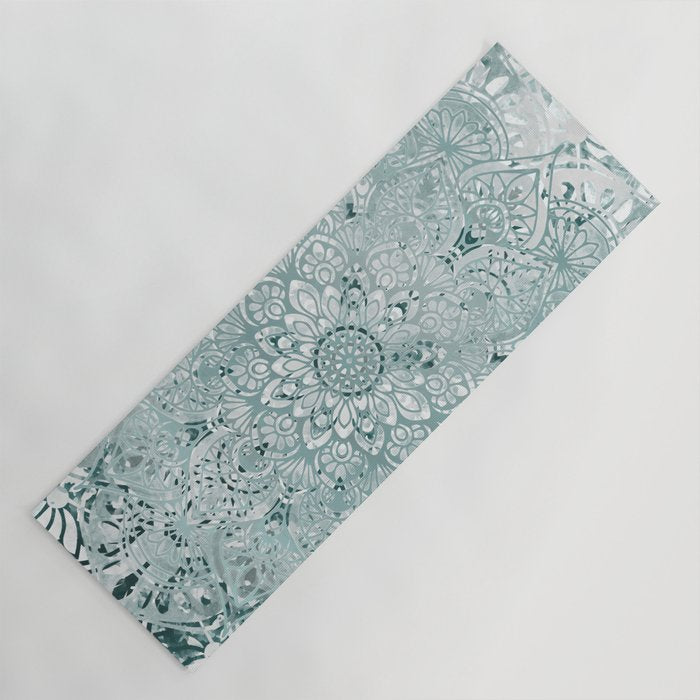Yoga, Mandala, Prints Green, Wall Art Boho Yoga Mat Gallery Image 1