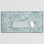 Yoga, Mandala, Prints Green, Wall Art Boho Desk Mat Gallery Image 1