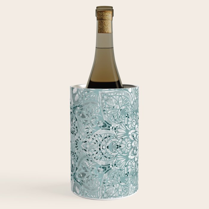 Yoga, Mandala, Prints Green, Wall Art Boho Wine Chiller Gallery Image 2