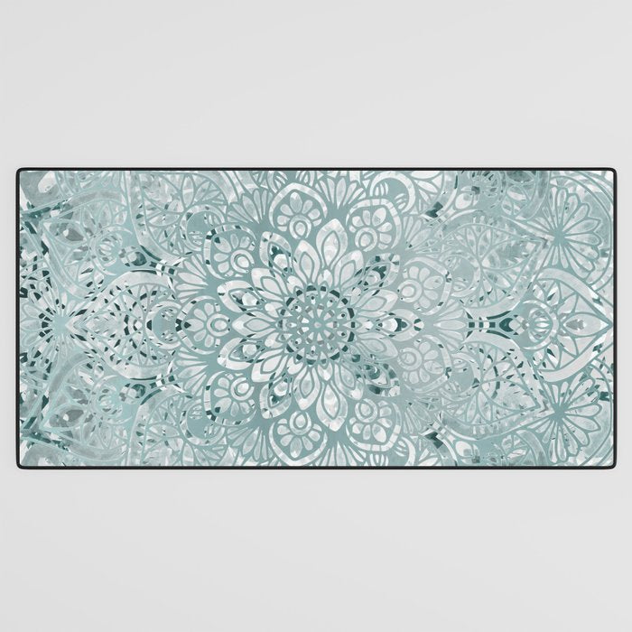 Yoga, Mandala, Prints Green, Wall Art Boho Desk Mat Gallery Image 3