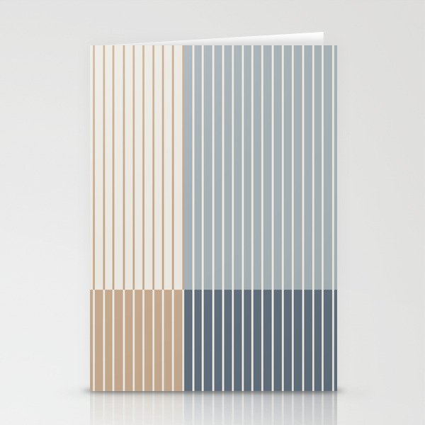 Color Block Line Abstract XVII Stationery Card Gallery Image 1