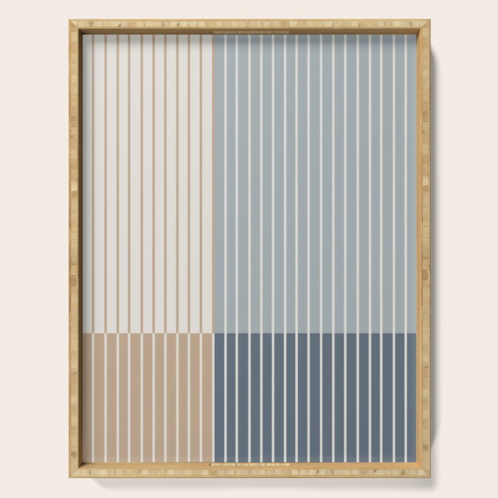 Color Block Line Abstract XVII Serving Tray Gallery Image 1