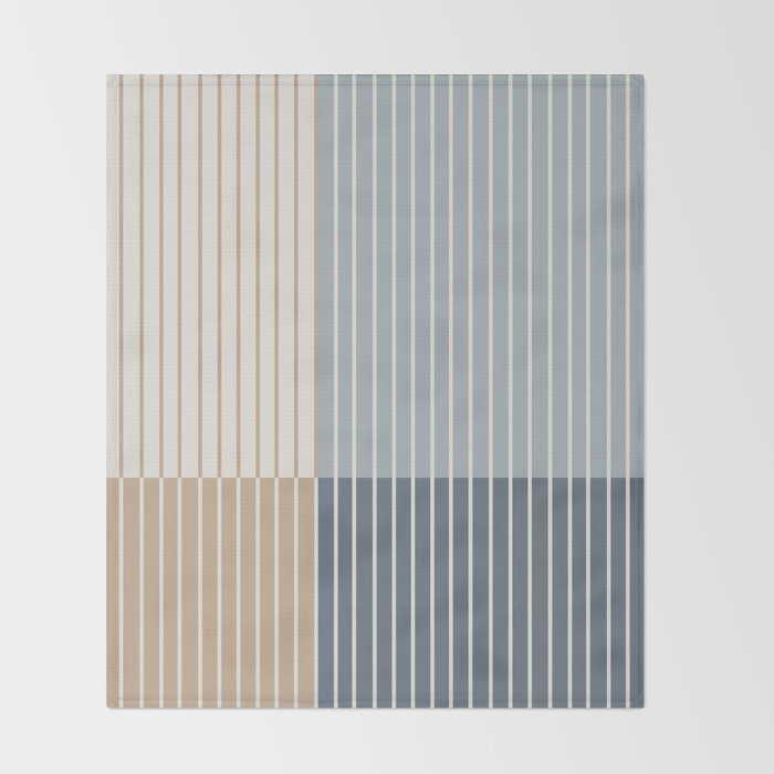 Color Block Line Abstract XVII Throw Blanket Gallery Image 2