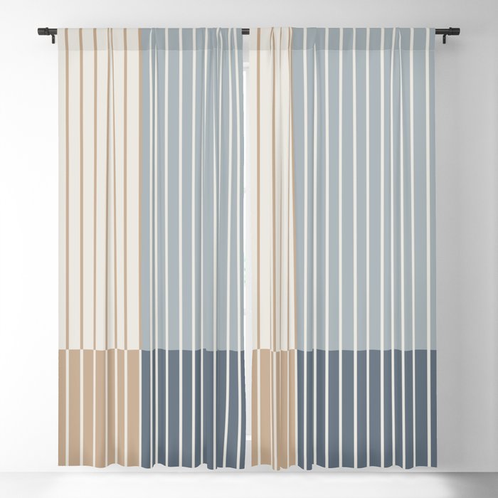 Color Block Line Abstract XVII Window Curtain Gallery Image 5