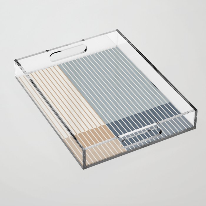 Color Block Line Abstract XVII Acrylic Tray Gallery Image 1