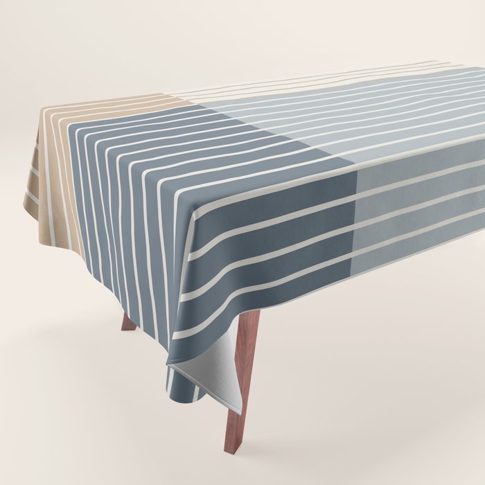 Color Block Line Abstract XVII Tablecloth Gallery Image 1