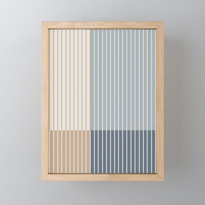 Color Block Line Abstract XVII Mini Art Print Gallery Image 1