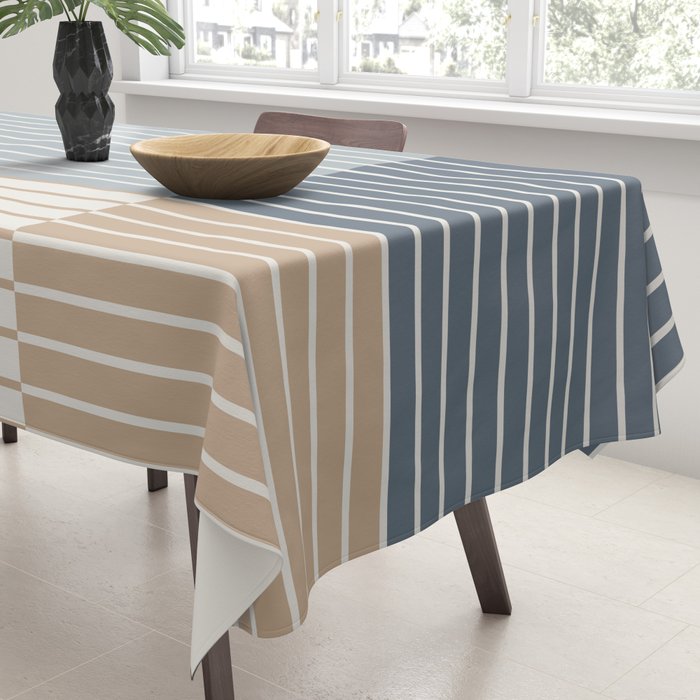 Color Block Line Abstract XVII Tablecloth Gallery Image 3