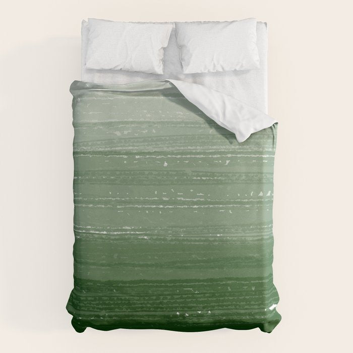 Forest Green Paint Gradient Duvet Cover Gallery Image 1