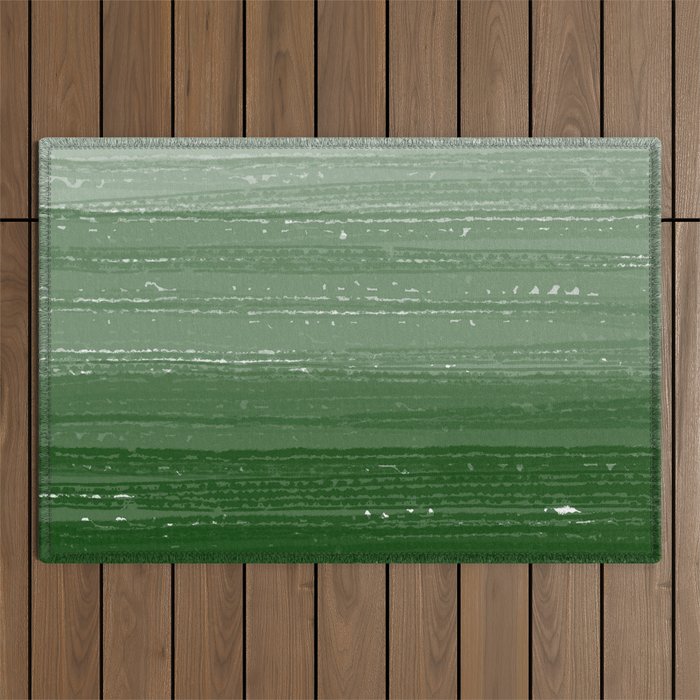 Forest Green Paint Gradient Outdoor Rug Gallery Image 1