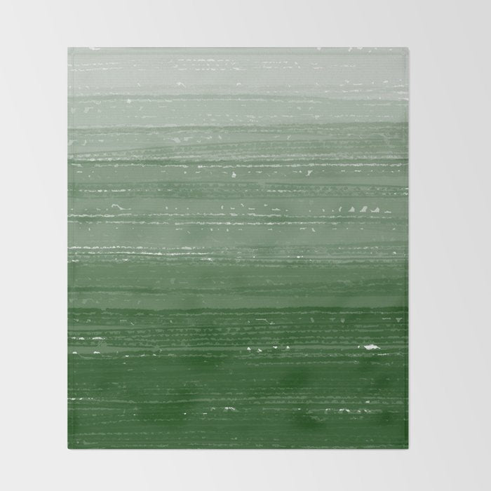 Forest Green Paint Gradient Throw Blanket Gallery Image 2