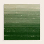 Forest Green Paint Gradient Wood Wall Art Gallery Image 1