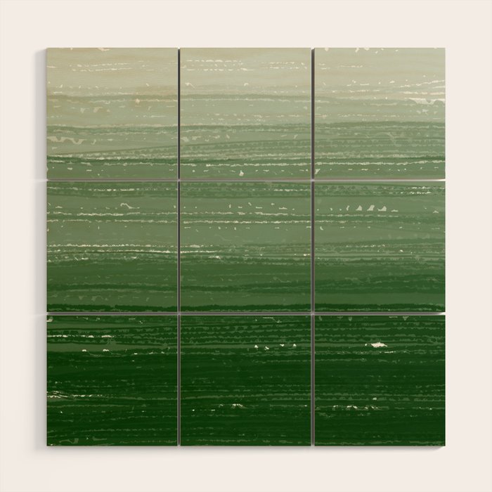 Forest Green Paint Gradient Wood Wall Art Gallery Image 1