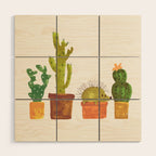 Hedgehog and Cactus (incognito) Wood Wall Art Gallery Image 1