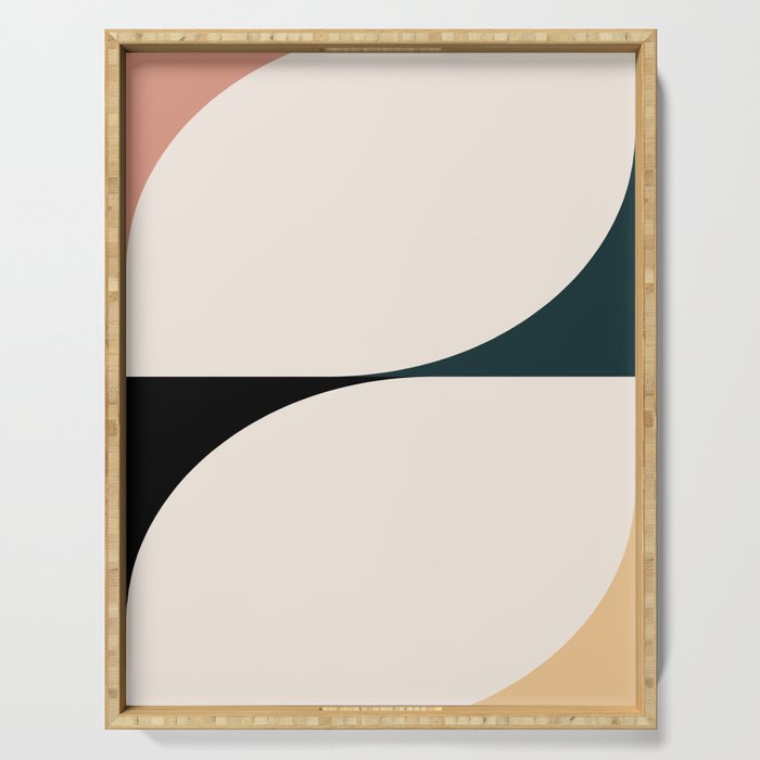 Almond Abstract XVII Serving Tray Gallery Image 1