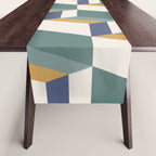 Cuboid Geometric Abstract Shapes Pattern XIV Table Runner Gallery Image 1