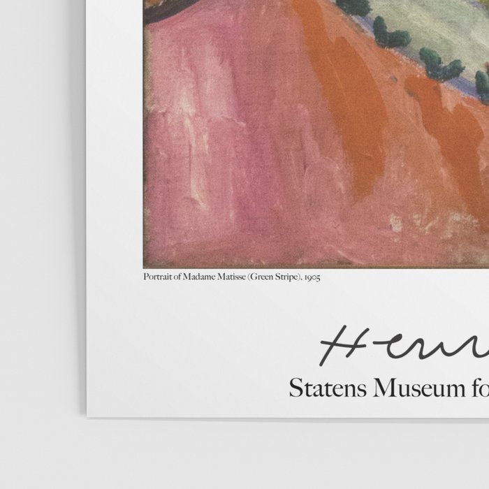 Portrait of Madame Matisse (The Green Stripe) by Henri Matisse Poster Gallery Image 3