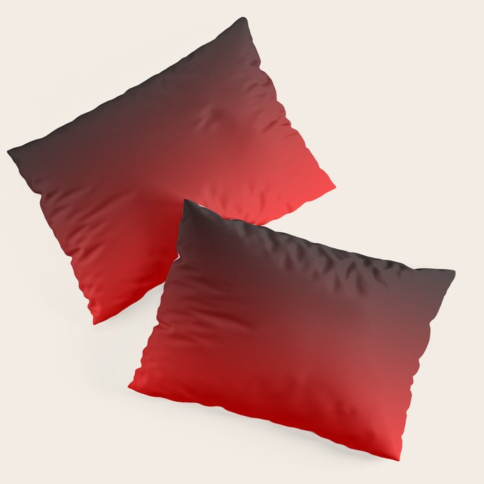 Black Red Neon Nights Ombre Pillow Sham Gallery Image 3
