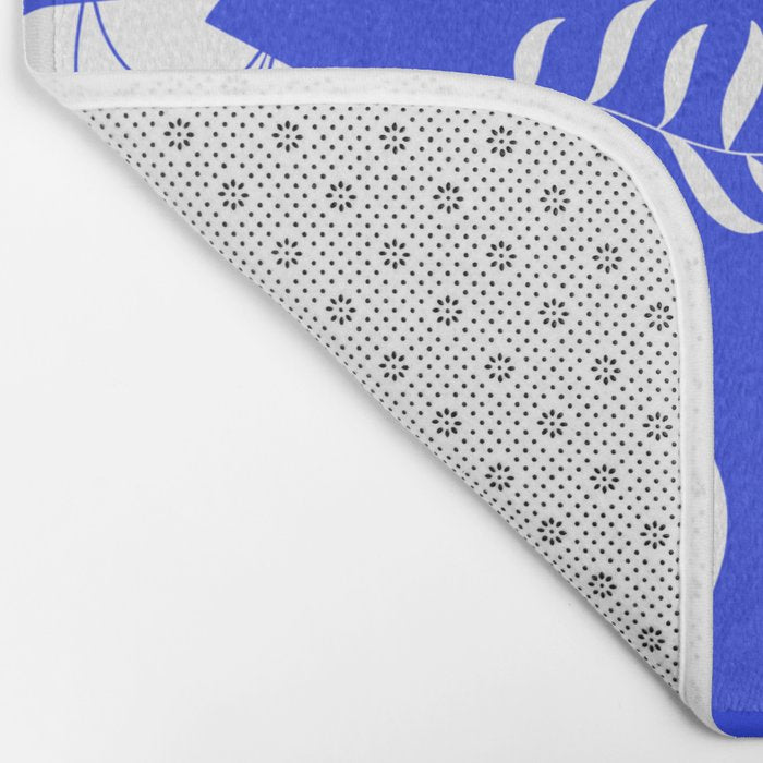 Blue greek statue and classic vintage monument pattern Bath Mat Gallery Image 2