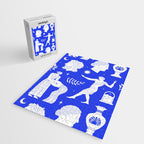 Blue greek statue and classic vintage monument pattern Jigsaw Puzzle Gallery Image 2