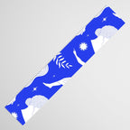 Blue greek statue and classic vintage monument pattern Table Runner Gallery Image 3