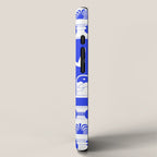 Blue greek statue and classic vintage monument pattern iPhone Case Gallery Image 2