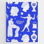Blue greek statue and classic vintage monument pattern Jigsaw Puzzle Gallery Image 1