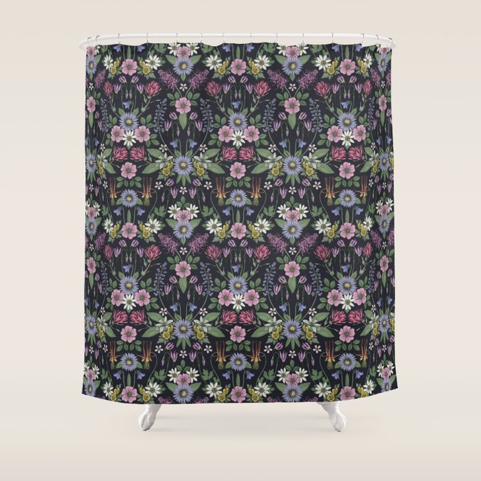 Mount Rainier Wildflowers Shower Curtain Gallery Image 1