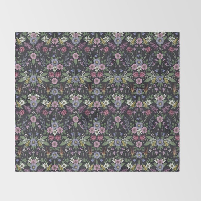 Mount Rainier Wildflowers Throw Blanket Gallery Image 2