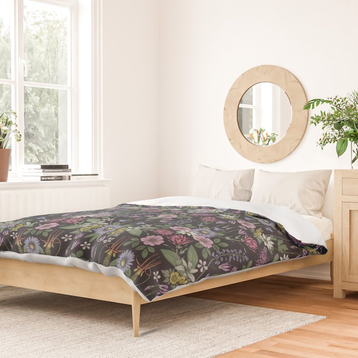 Mount Rainier Wildflowers Duvet Cover Gallery Image 2