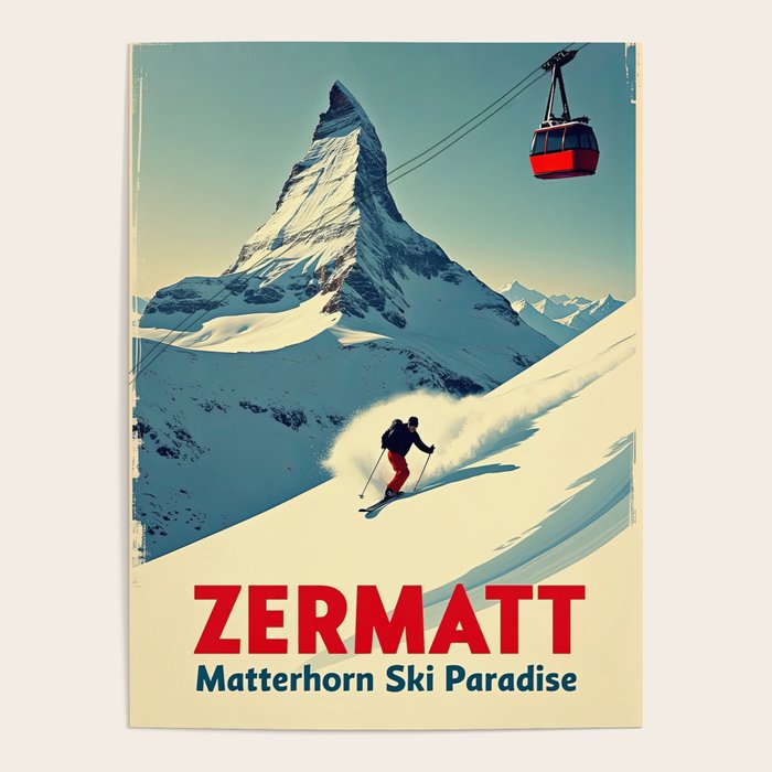 Zermatt Valais Switzerland Ski  Poster Gallery Image 1