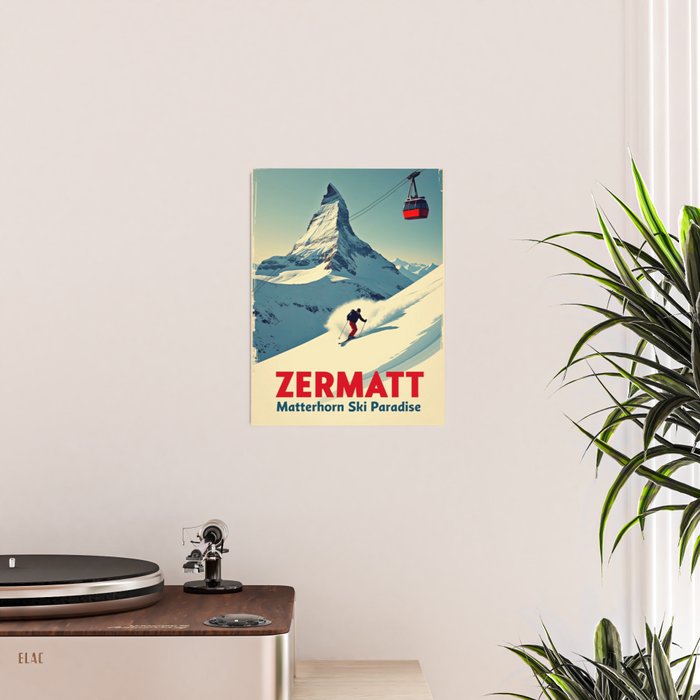 Zermatt Valais Switzerland Ski  Poster Gallery Image 2