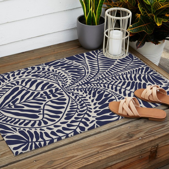 One Hundred-Leaved Plant #11 Outdoor Rug Gallery Image 2