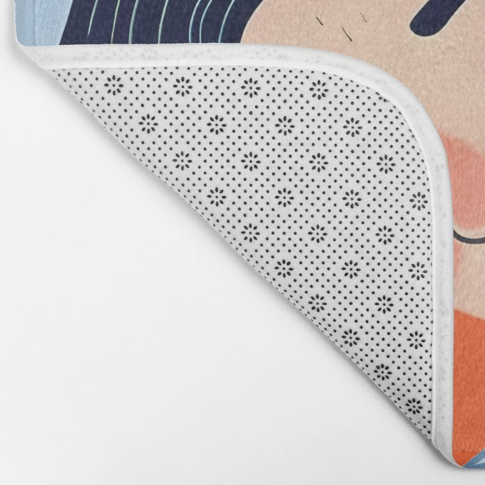 Sleepy Day | Nap Time Bedroom Décor, Eclectic People Relax Rest Illustration, Lazy Bohemian Woman Asleep, Home Blankets Patterns Textures Bath Mat Gallery Image 2