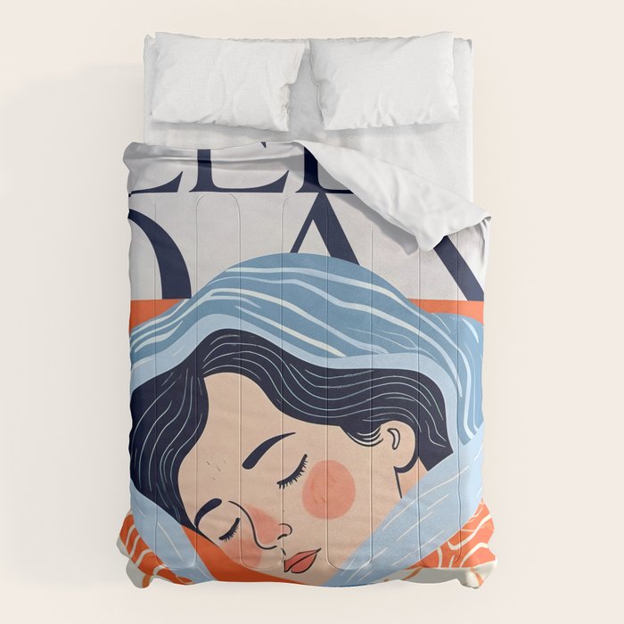 Sleepy Day | Nap Time Bedroom Décor, Eclectic People Relax Rest Illustration, Lazy Bohemian Woman Asleep, Home Blankets Patterns Textures Comforter Gallery Image 6