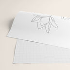 Minimal Line Art Magnolia Flowers Wrapping Paper Gallery Image 2