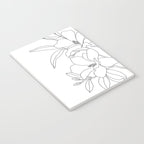 Minimal Line Art Magnolia Flowers Notebook Gallery Image 3