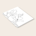 Minimal Line Art Magnolia Flowers Notebook Gallery Image 2
