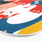 Silly Cats Crowd Pattern Bath Mat Gallery Image 3