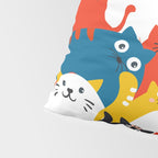 Silly Cats Crowd Pattern Pillow Sham Gallery Image 4